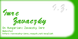 imre zavaczky business card